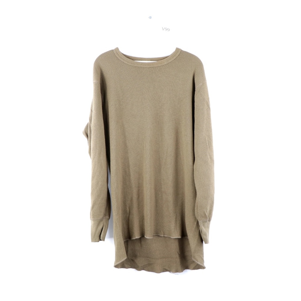 Vintage 80s Streetwear Thermal Knit Shirt Green